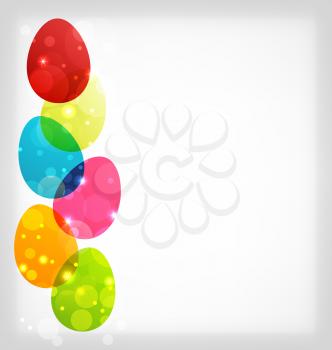 Illustration Easter colorful eggs with space for your text - vector