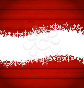 Illustration snowflakes border for Happy New Year - vector