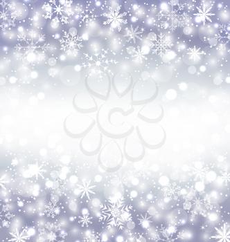 Illustration Navidad purple background with snowflakes and copy space for your text - vector