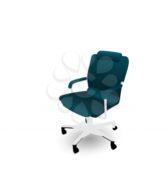 Illustration Office Chair Isolated on White Background - Vector