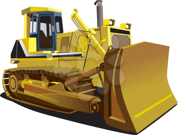 Royalty Free Clipart Image of a Bulldozer