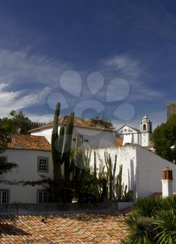 Royalty Free Photo of Houses Buildings in Obidos Portugal