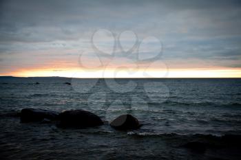 Royalty Free Photo of a Lake Huron Sunset