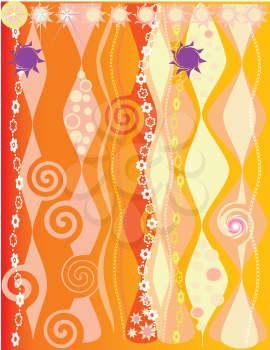 Royalty Free Clipart Image of Decorative Curtains