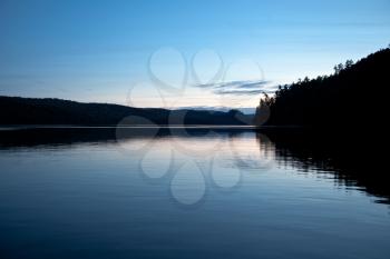 Dramatic Sunset On The Carpenter Lake, Canada