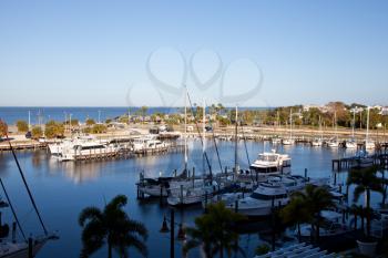  Yachts Anchored In Harbor