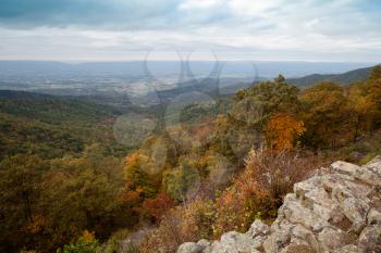 Royalty Free Photo of a Fall Landscape in the Appalachians