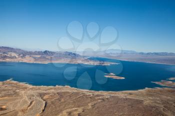 Royalty Free Photo of an Aerial View of Lake Mead