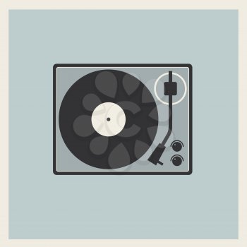 Royalty Free Clipart Image of a Record Player