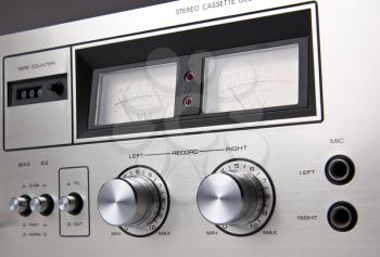 Stereo Cassette Tape Deck Analog controls Vintage, Toshiba