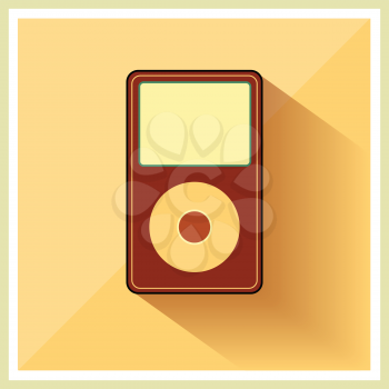 Music Media MP3 Player on the Retro Vintage Background vector