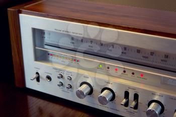 Vintage Audio Stereo Receiver Front Panel
