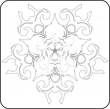 Royalty Free Clipart Image of a Black and White Gothic Design