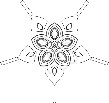 Royalty Free Clipart Image of a Black and White Design