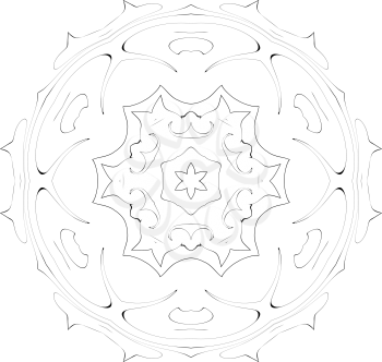 Royalty Free Clipart Image of a Black and White Pattern