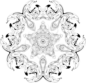 Royalty Free Clipart Image of a Pattern With a Star