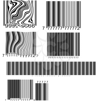 Royalty Free Clipart Image of a Set of Bar Codes