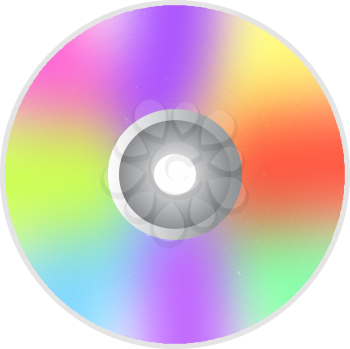 Royalty Free Clipart Image of a Rainbow Disc