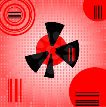 Royalty Free Clipart Image of a Red Background With Bar Codes