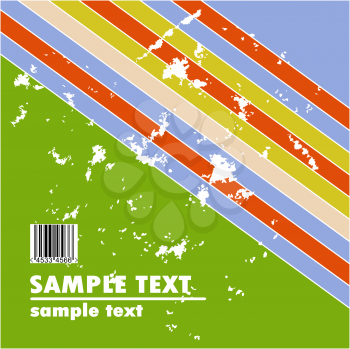 Royalty Free Clipart Image of a Grunge Background With Stripes and Space for Text