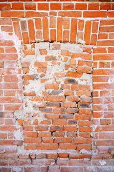 an old red brick wall background image.