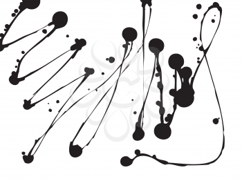 Set of blots and stains. Stains and blots are made by ink on a paper photographed processed in Photoshop exported in Illustrator.
