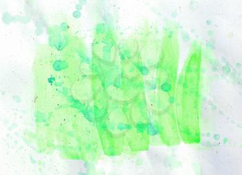 spot art watercolor green texture on a white background