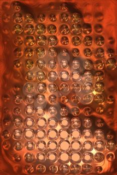 copper metal background cowered with dots