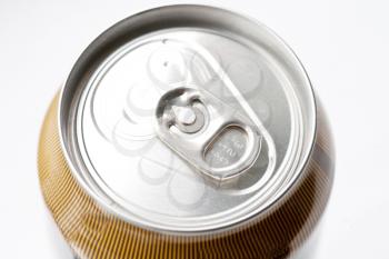 Aluminum drink can isolated over white background