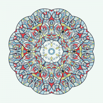 Vintage mandala of gray color with place for your text.