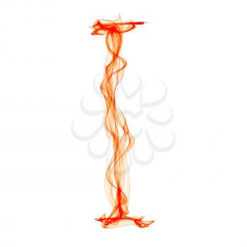 i letter made of fire