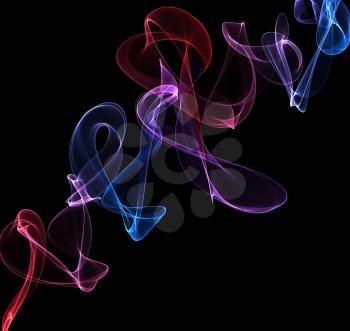 Abstract colorful background with wave. Abstract colorful twisted waves