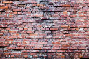 Background of brick wall texture. Old red brick wall texture.