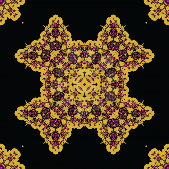 Ornate mandala. Seamless geometric pattern design. Vintage elements texture. Vector art.