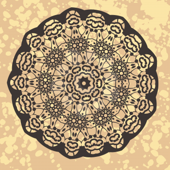 Vintage ethnic vector ornament mandala background. Henna Mandala, Henna inspired Colourful Mandala - very elaborate and easily editable