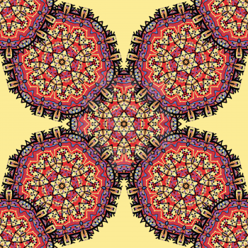 Seamless pattern in red and yellow color.