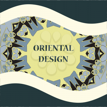 Stylized mandala star. Round Ornamental Symmetry Pattern. Vintage decorative element. Hand drawn artwork. Islamic, Arabic, Persian, Indian, Ottoman motifs.