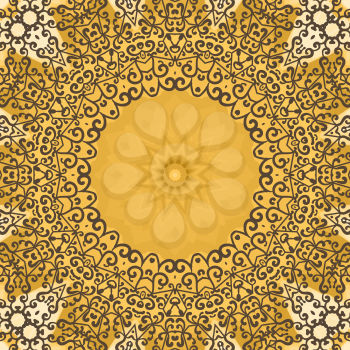 Oriental seamless pattern henna color print