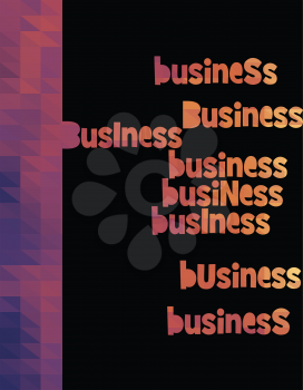business triangle colorful vector  dark background