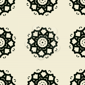 Seamless stylized flowers lace tile