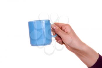 Royalty Free Photo of a Person Holding a Mug