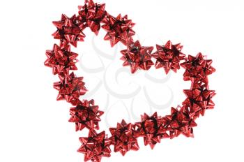 Royalty Free Photo of a Heart of Bows