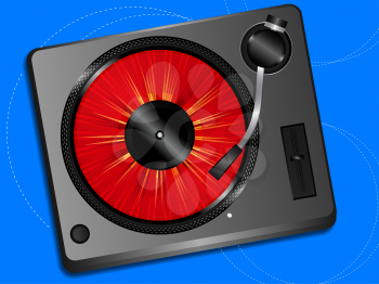 Royalty Free Clipart Image of a Record Deck