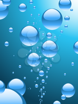 Royalty Free Clipart Image of a Background of Water Bubbles