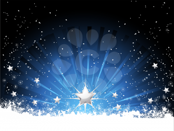 Royalty Free Clipart Image of a Christmas Starry Background