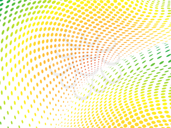 Royalty Free Clipart Image of an Abstract Warped Halftone Background
