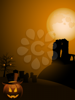 Royalty Free Clipart Image of a Halloween Background