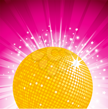 Royalty Free Clipart Image of a Sparkling Disco Ball Background