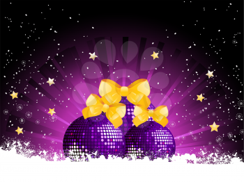 Royalty Free Clipart Image of a Sparkling Purple Christmas Background