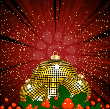 Royalty Free Clipart Image of a Festive Christmas Background